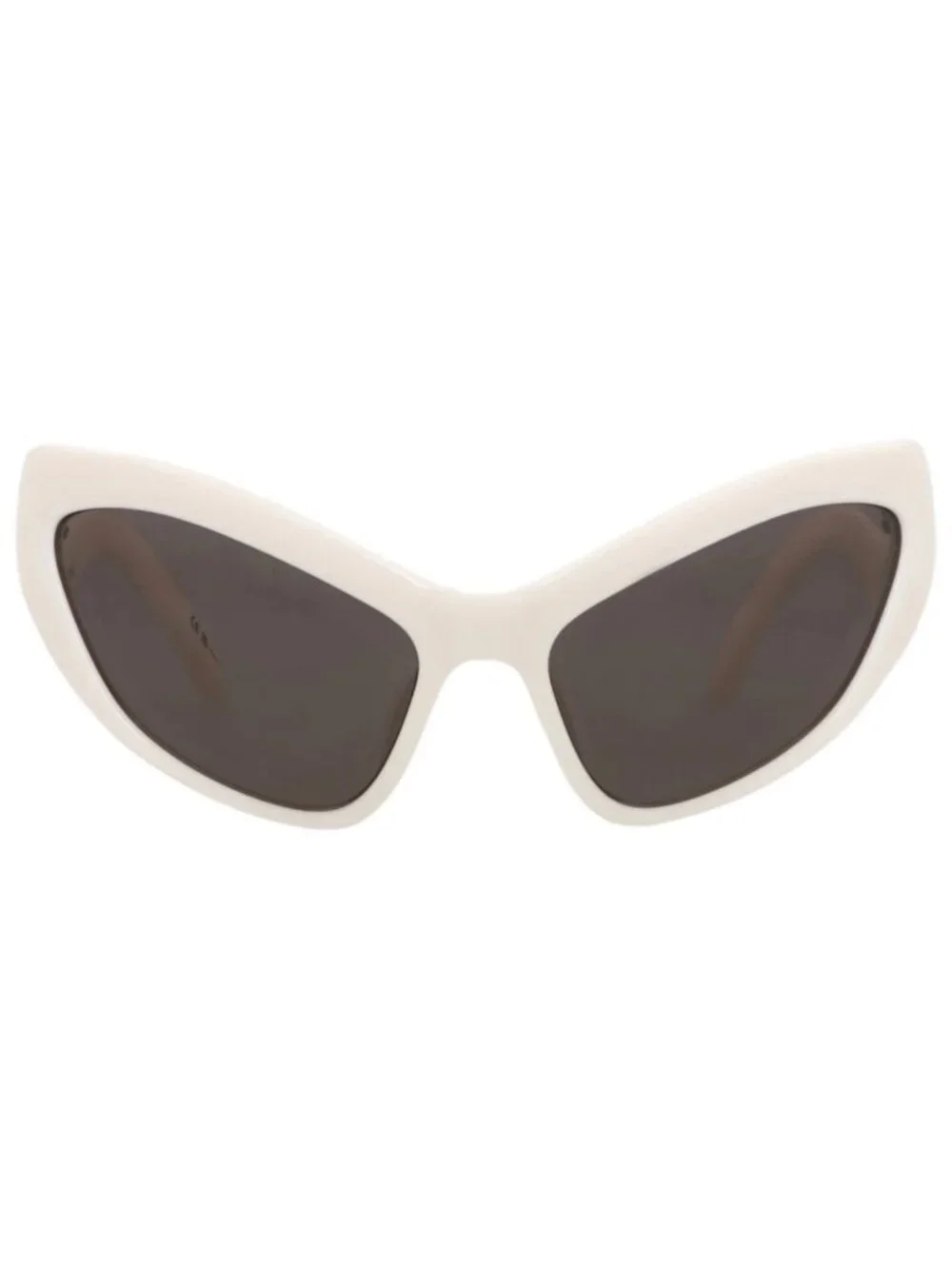 New Balenciaga Women's Sunglasses Cat Eye Bio Injection Frame Ivory Ivory Grey